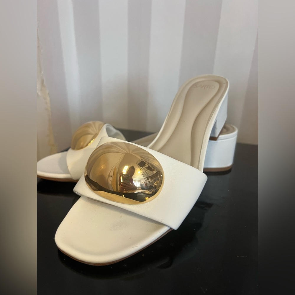 Sarto by Franco Sarto Nika Leather Dress Slide Sandals size 7